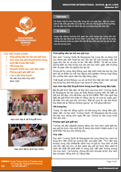 Newsletter HL Sept VN